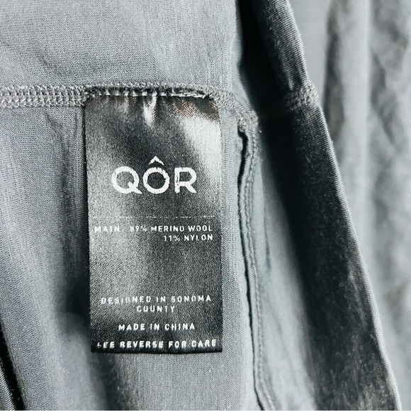 QÔR Gray Merino Blend Pullover Hoodie M - Picture 5 of 6